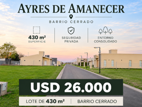 Terreno en Venta en Pergamino - AYRES DE AMANECER- VIAJANTES